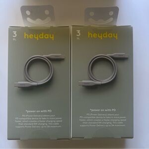 2x 3' USB-C to USB-C Cable - heyday Gray You Get Two